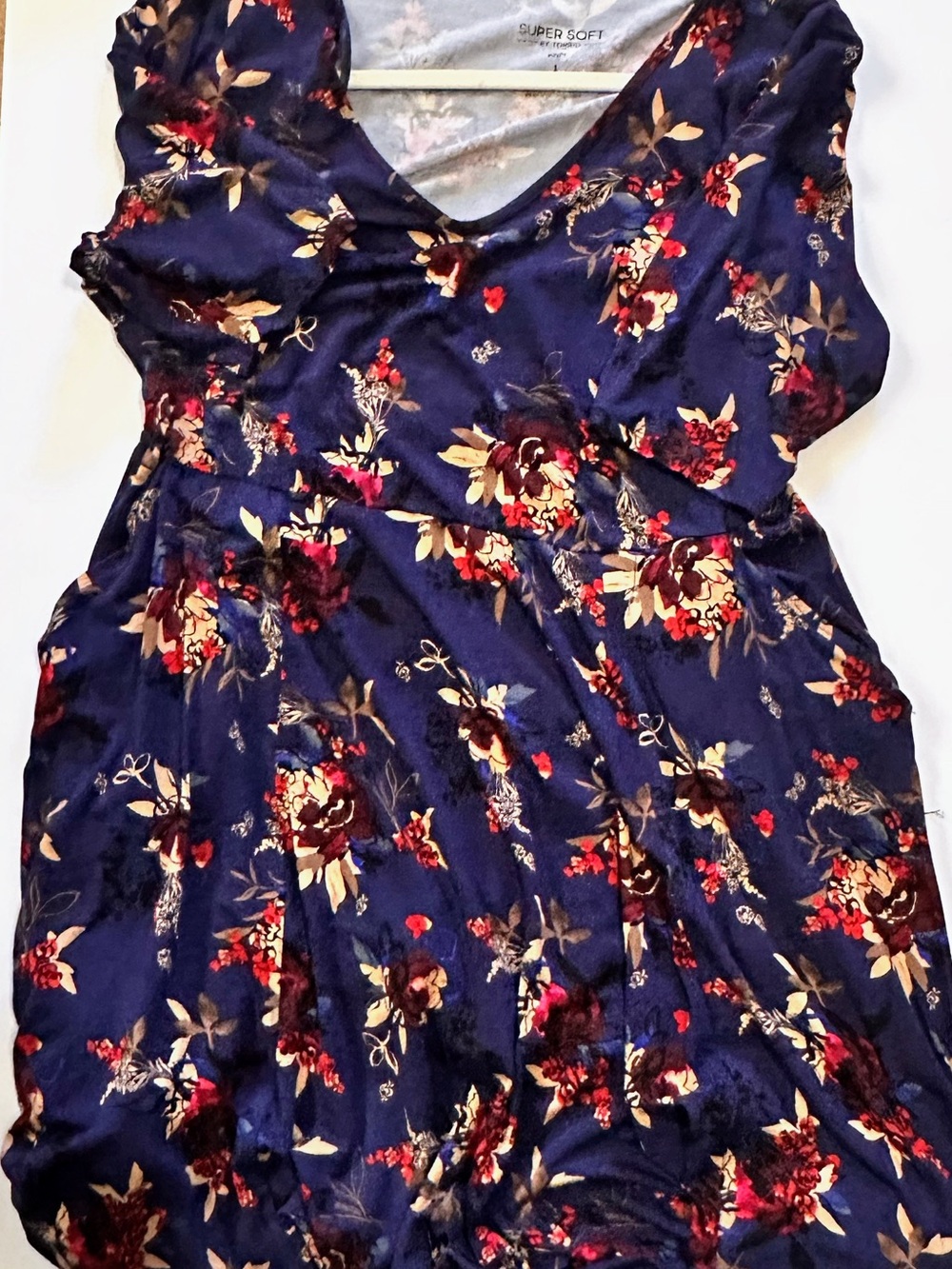 torrid Navy Floral V-Neck Knit Dress